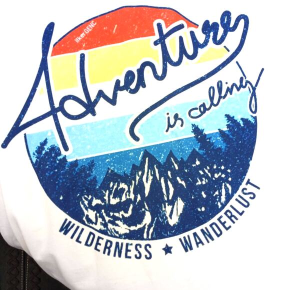 SHEIN ~ Adventure Graphic Tee L Campcore Kidcore Y2K - Picture 2 of 5